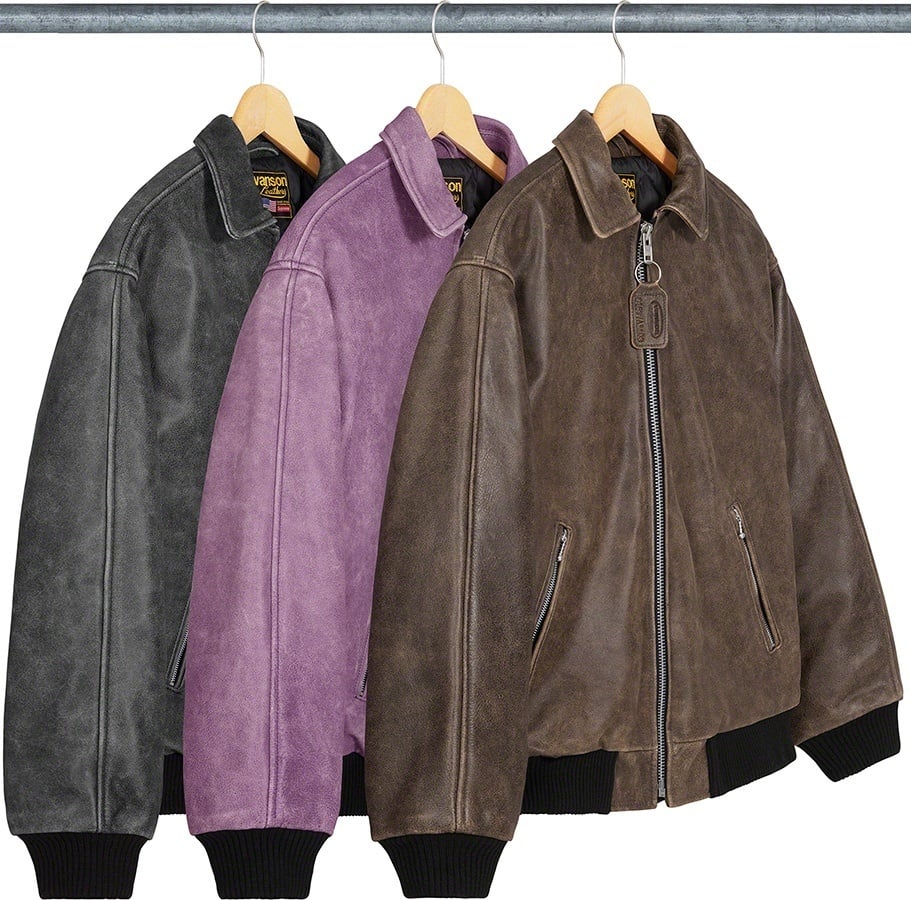 Supreme®/Vanson Leathers® Worn Leather Jacket